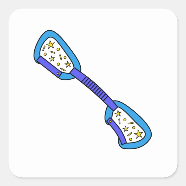 Pegatina Cuadrada Escalada de estrellas de rápido alcance (Anverso)