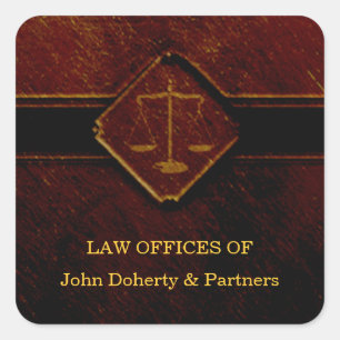 Pegatina Cuadrada Escalas de justicia