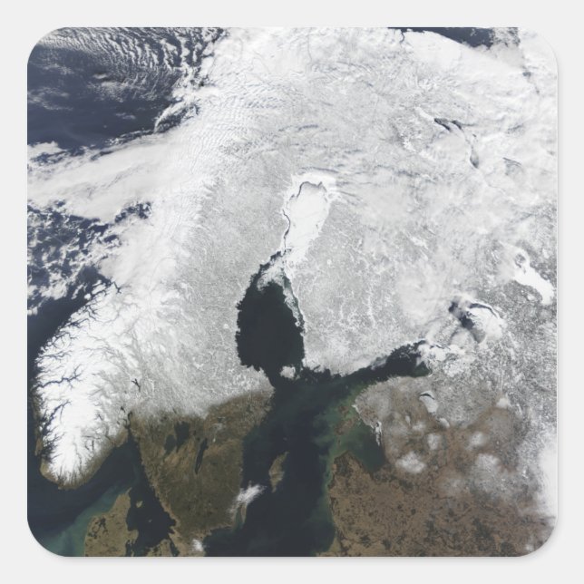 Pegatina Cuadrada Escandinavia (Anverso)