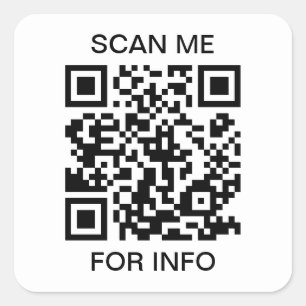 Pegatina Cuadrada Escanear el código QR