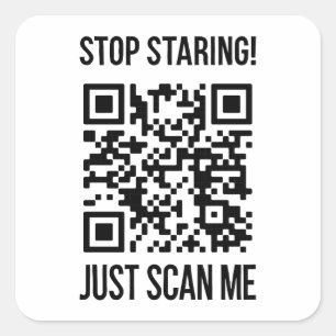 Pegatina Cuadrada Escanear mi código QR: crear tu futuro