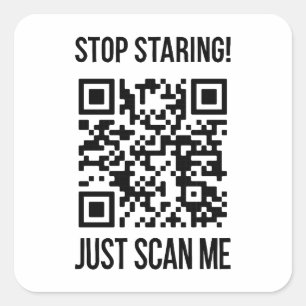 Pegatina Cuadrada Escanear mi código QR: crear tu futuro