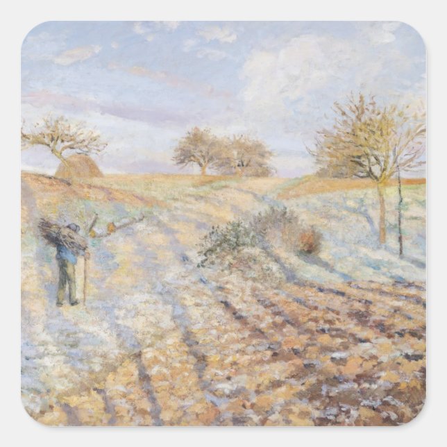 Pegatina Cuadrada Escarcha Blanca, 1873 (Anverso)