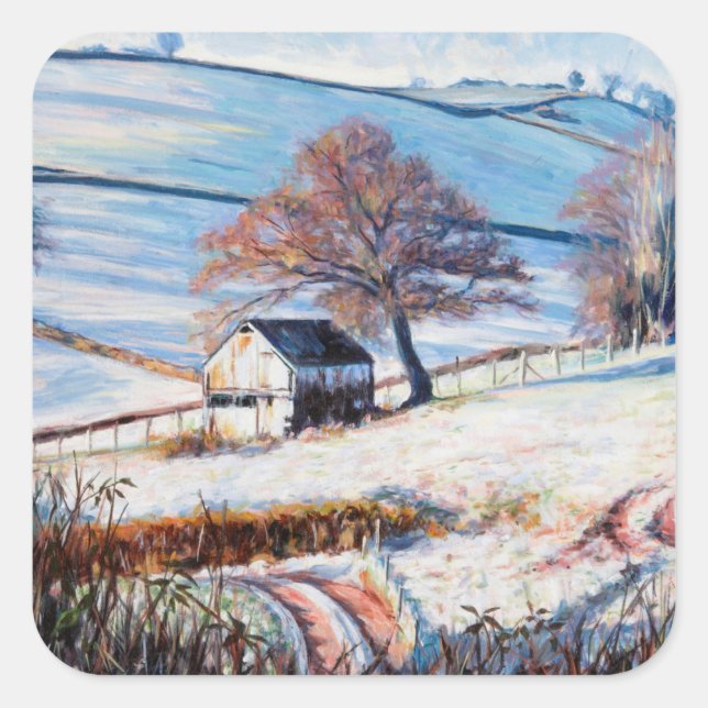 Pegatina Cuadrada Escarcha de invierno 2009 (Anverso)