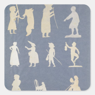 Pegatina Cuadrada Escena de género