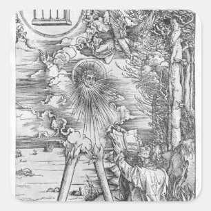 Pegatina Cuadrada Escena de la apocalipsis 2