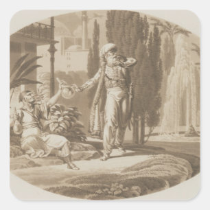 Pegatina Cuadrada Escena 'de la boda de Figaro
