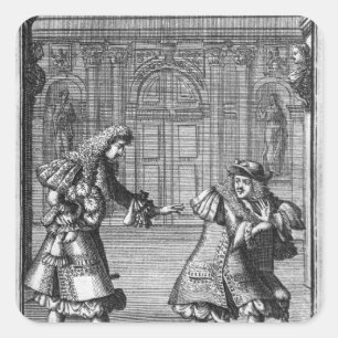Pegatina Cuadrada Escena de 'Le Misanthrope'