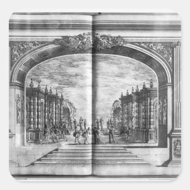 Pegatina Cuadrada Escena de 'Los oráculos del Pastor' (Anverso)