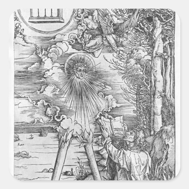 Pegatina Cuadrada Escena del Apocalipsis 2 (Anverso)
