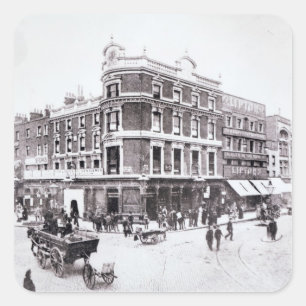 Pegatina Cuadrada Escena del camino de Pentonville, Islington,