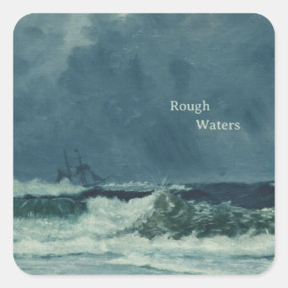 Pegatina Cuadrada Escena náutica