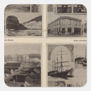 Pegatina Cuadrada Escenas Aberdeen, lavado