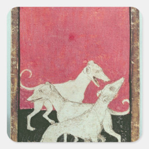 Pegatina Cuadrada Escenas de calumnias corteses