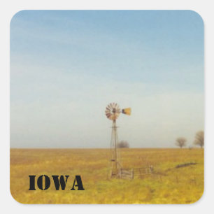 Pegatina Cuadrada escenas de Iowa