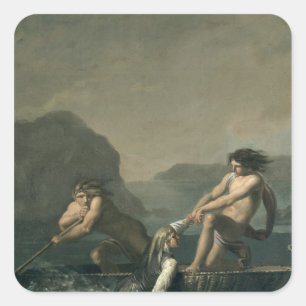 Pegatina Cuadrada Escenas de 'Journey subterráneo de Niels Klim