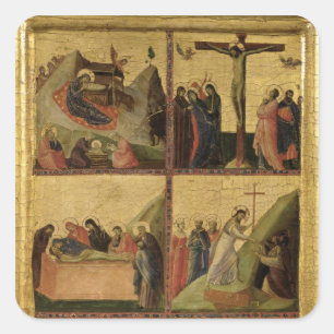 Pegatina Cuadrada Escenas de la pasión (panel)