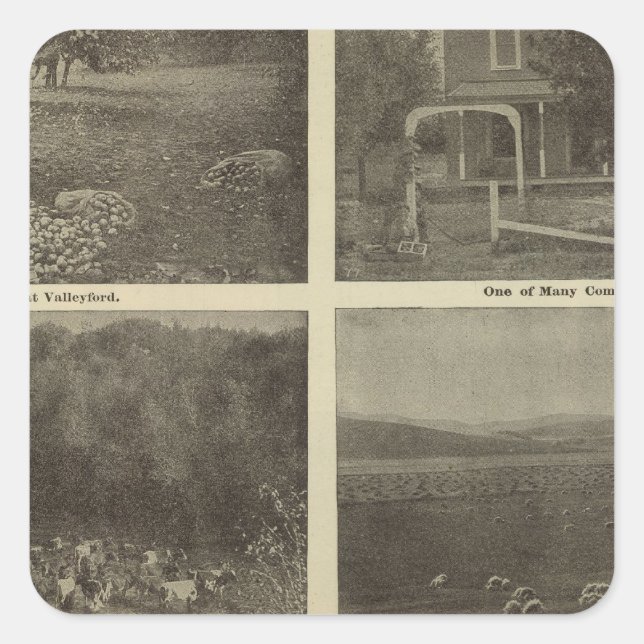 Pegatina Cuadrada Escenas del imperio interior (Anverso)