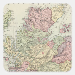 Pegatina Cuadrada Escocia