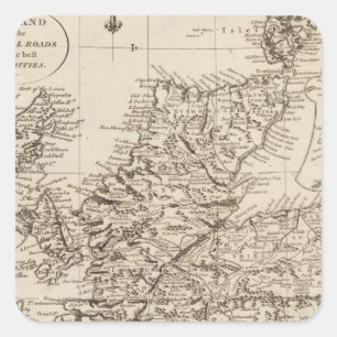 Pegatina Cuadrada Escocia 10