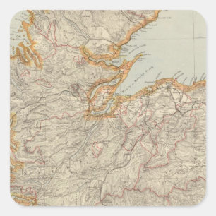 Pegatina Cuadrada Escocia 13