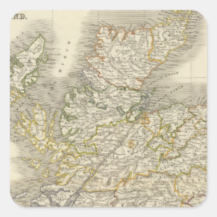 Pegatina Cuadrada Escocia 24