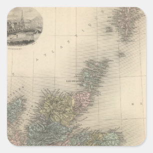 Pegatina Cuadrada Escocia 4