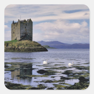 Pegatina Cuadrada Escocia, Highland, Wester Ross, Stalker