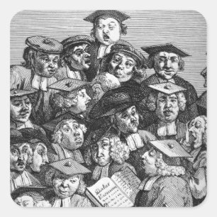 Pegatina Cuadrada Escolares en una conferencia, el 20 de enero de