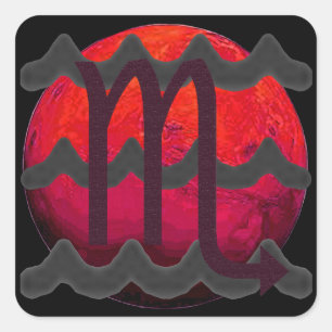 Pegatina Cuadrada Escorpio