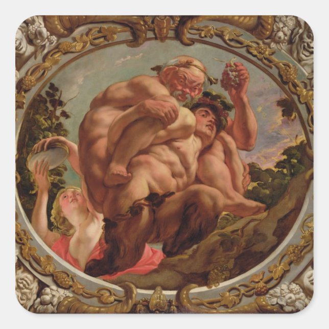 Pegatina Cuadrada Escorpio, de los Rótulos del Zodiaco (Anverso)