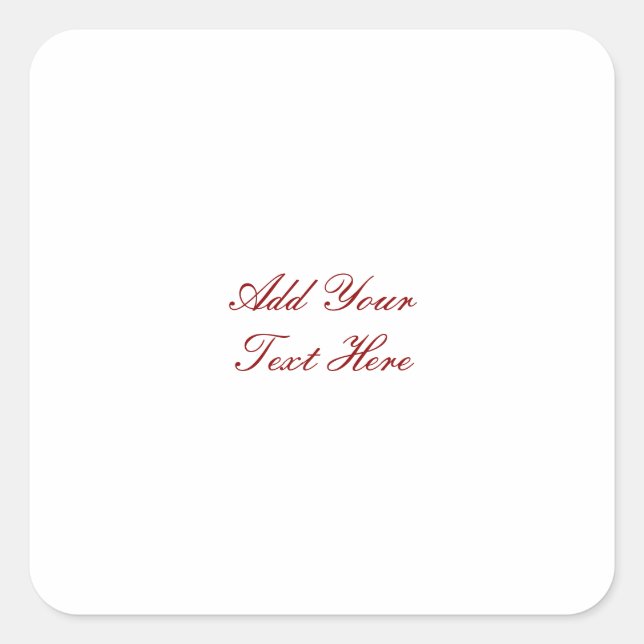 Pegatina Cuadrada Escritura a mano profesional añadir texto moderno (Anverso)