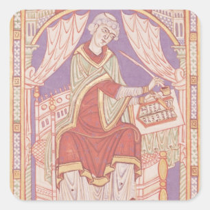 Pegatina Cuadrada Escritura de Baudemond