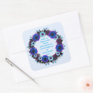 Pegatina Cuadrada Escritura Verse Reino de mensajes espirituales