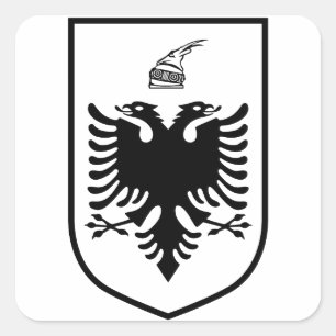 Pegatina Cuadrada Escudo de Albania