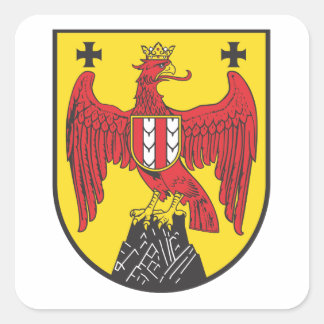 Pegatina Cuadrada Escudo de armas Burgenland Austria