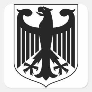 Pegatina Cuadrada Escudo de armas de Alemania