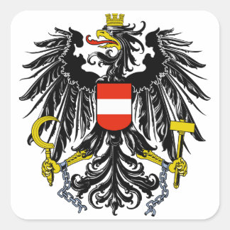 Pegatina Cuadrada Escudo de armas de Austria