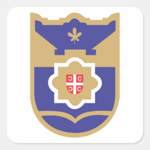 Pegatina Cuadrada Escudo de armas de Banja Luka