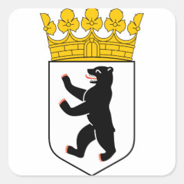 Pegatina Cuadrada Escudo de armas de Berlín