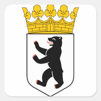 Pegatina Cuadrada Escudo de armas de Berlín