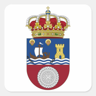 Pegatina Cuadrada Escudo de armas de Cantabria (España)