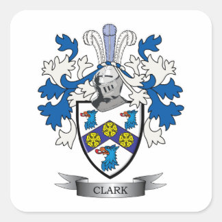 Pegatina Cuadrada Escudo de armas de Clark