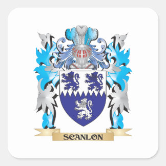 Pegatina Cuadrada Escudo de armas de Escánlón: escudo familiar