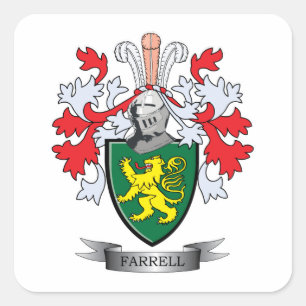 Pegatina Cuadrada Escudo de armas de Farrell