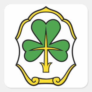 Pegatina Cuadrada Escudo de armas de Fürth, Alemania