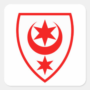 Pegatina Cuadrada Escudo de armas de Halle (Saale), Alemania