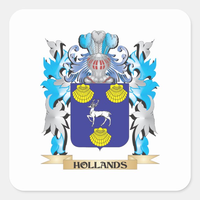 Pegatina Cuadrada Escudo de armas de Holanda - Crest familiar (Anverso)