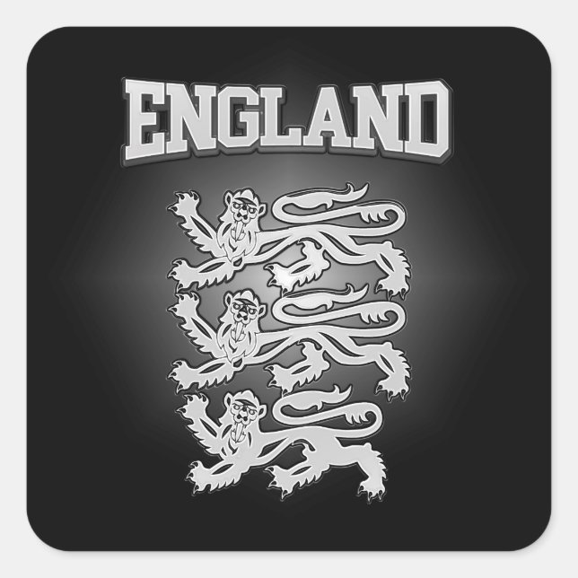 Pegatina Cuadrada Escudo de armas de Inglaterra (Anverso)