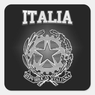 Pegatina Cuadrada Escudo de armas de Italia